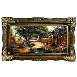 تابلو فرش ماشینی 1200 شانه طرح کوچه باغ