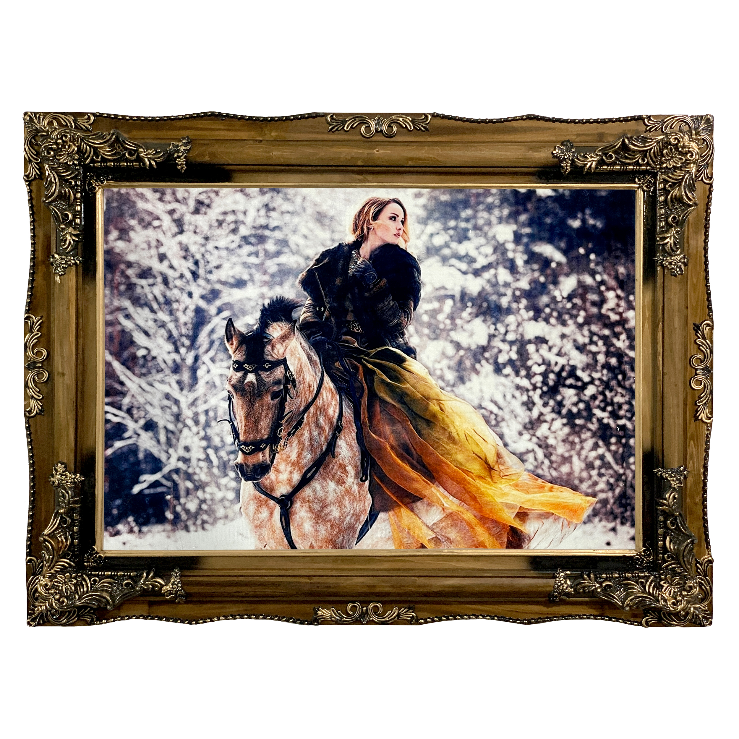 تابلو فرش ماشینی 1200 شانه با قاب چوبی