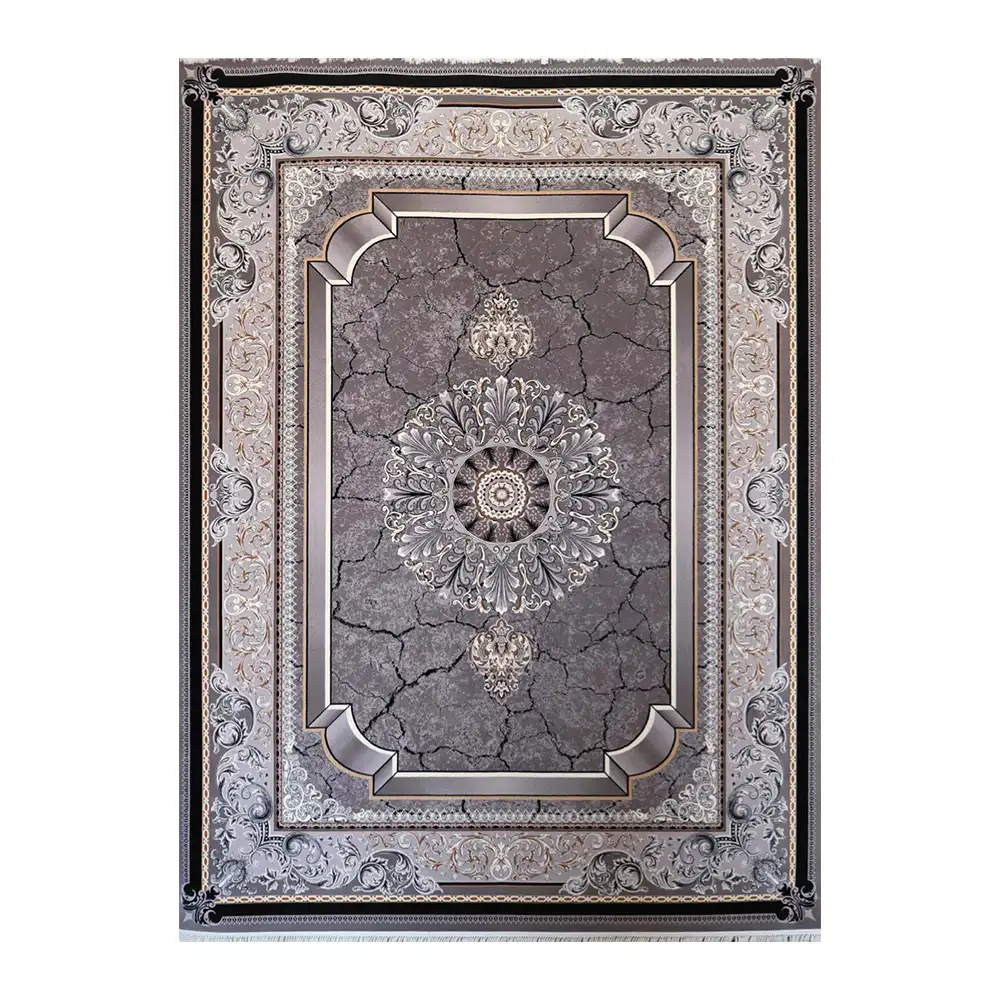 فرش ماشینی 700 شانه نگین فیروزه مدل کویر فیلی