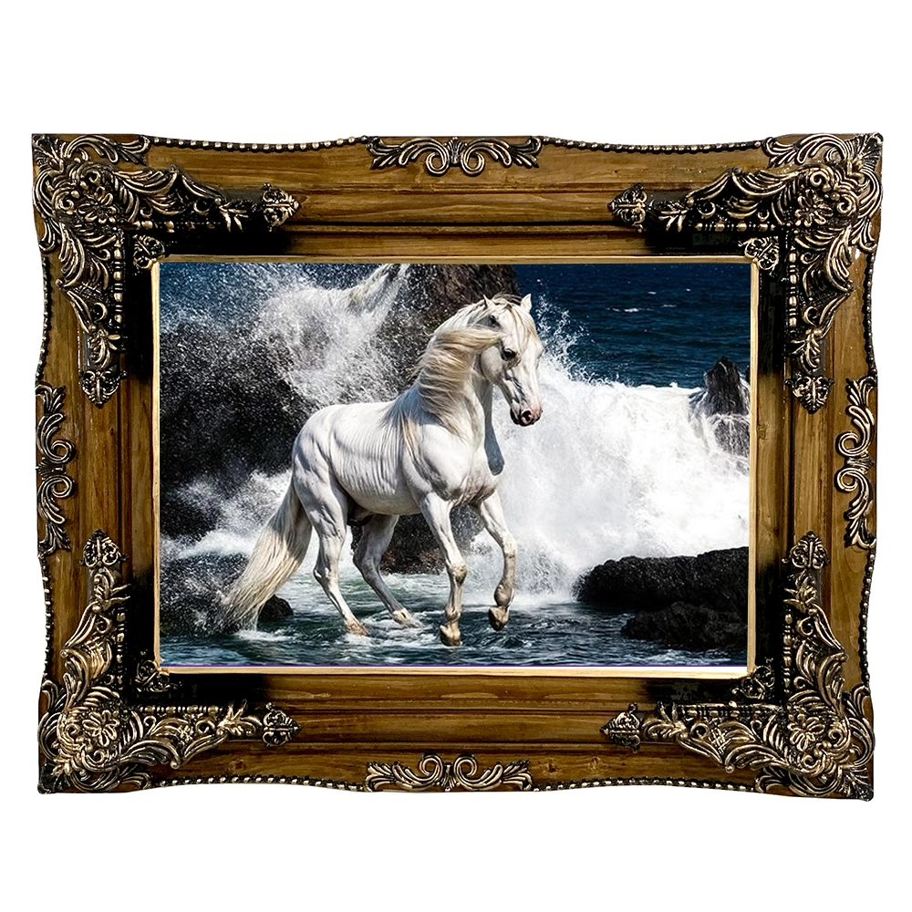 تابلو فرش ماشینی طرح اسب 26