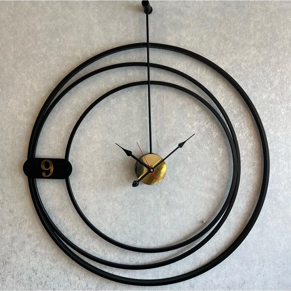 ساعت دیواری فلزی مدرن مدل nine