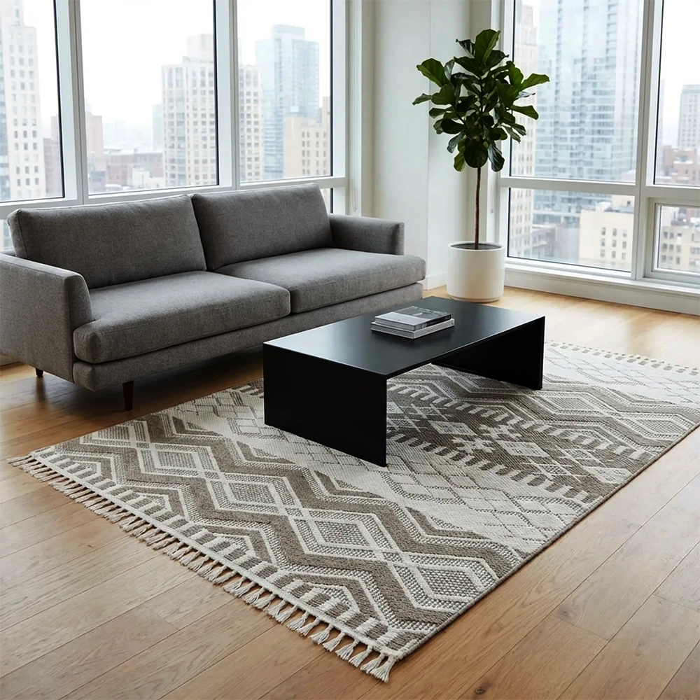 فرش ماشینی مینیمال مراکشی پینترستی کد 3050