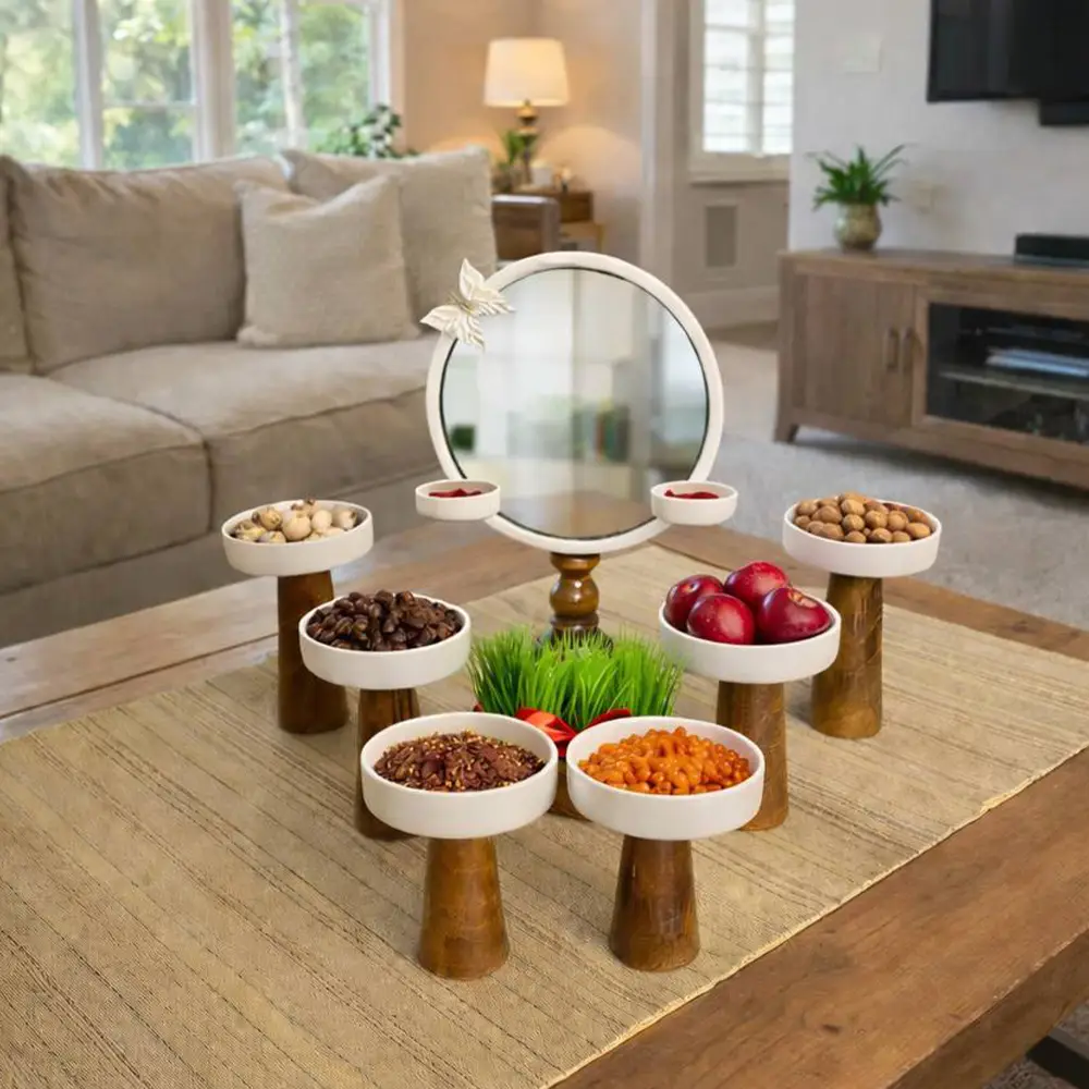 هفت سین مدل چوب و فلز کد 88200