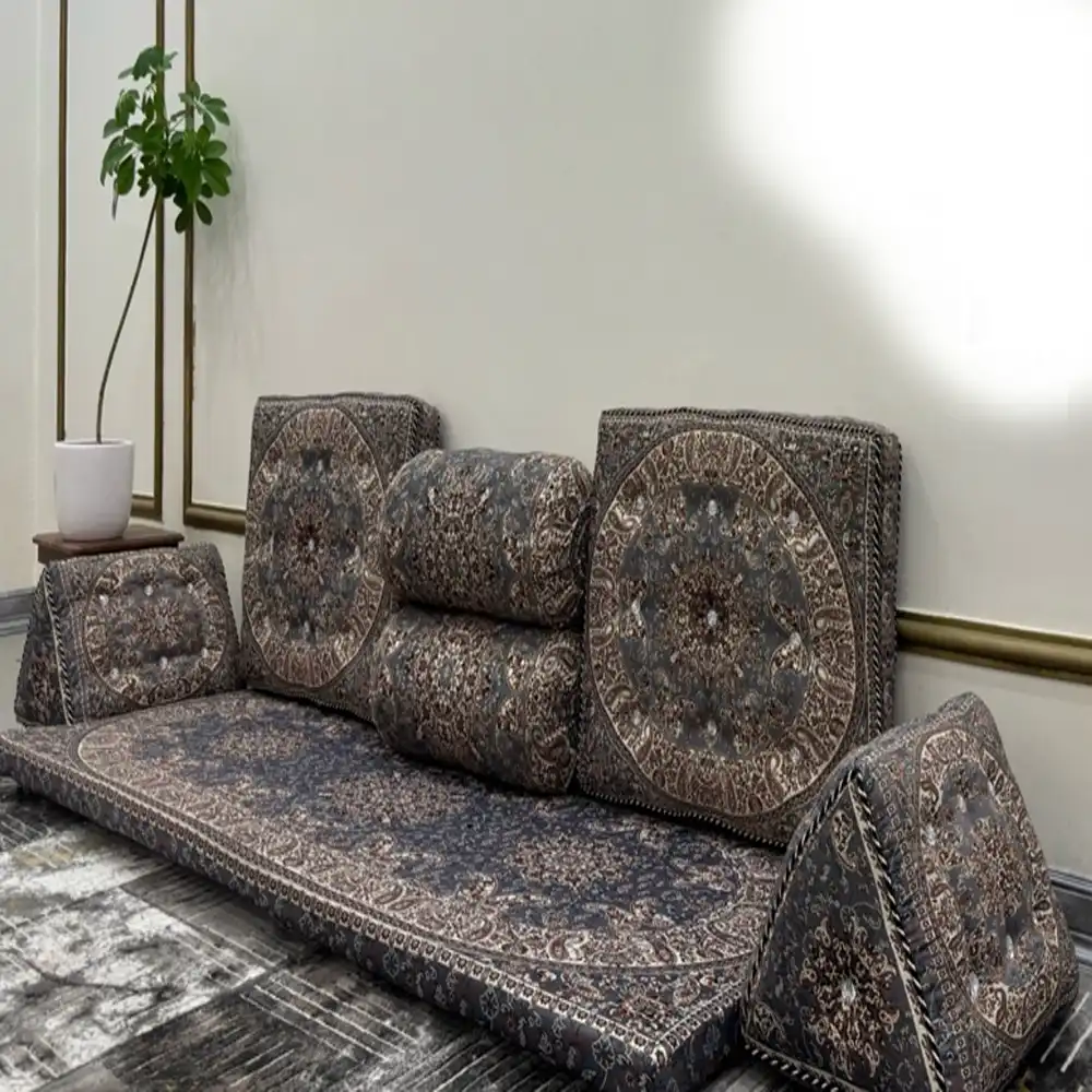 ست 7 تکه پشتی شاه نشین طرح شاه پسند کد ۰۷