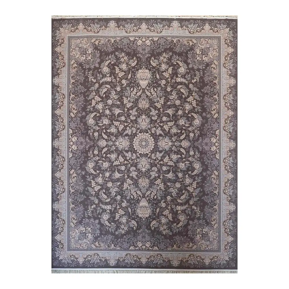 فرش ماشینی 700 شانه نگین فیروزه مدل گلبرگ فیلی