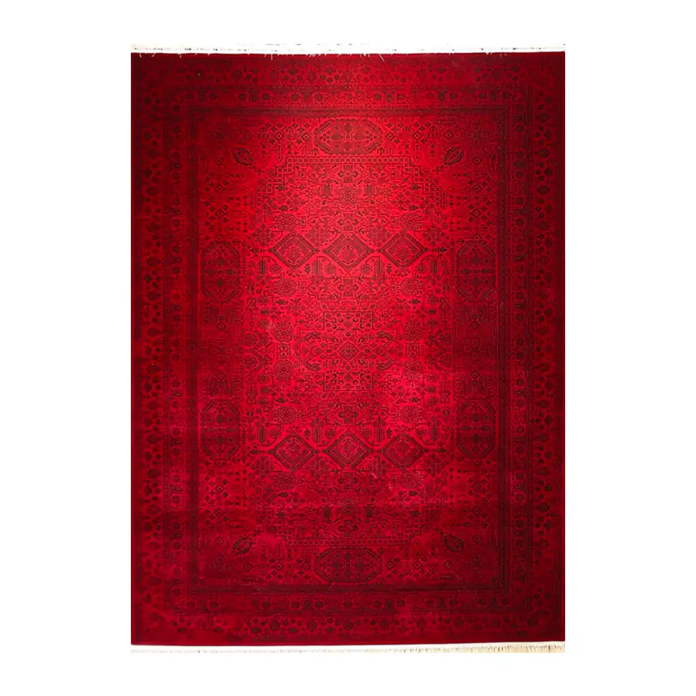 فرش ماشینی 700 شانه نگین فیروزه مدل لوزان لاکی ارغوانی