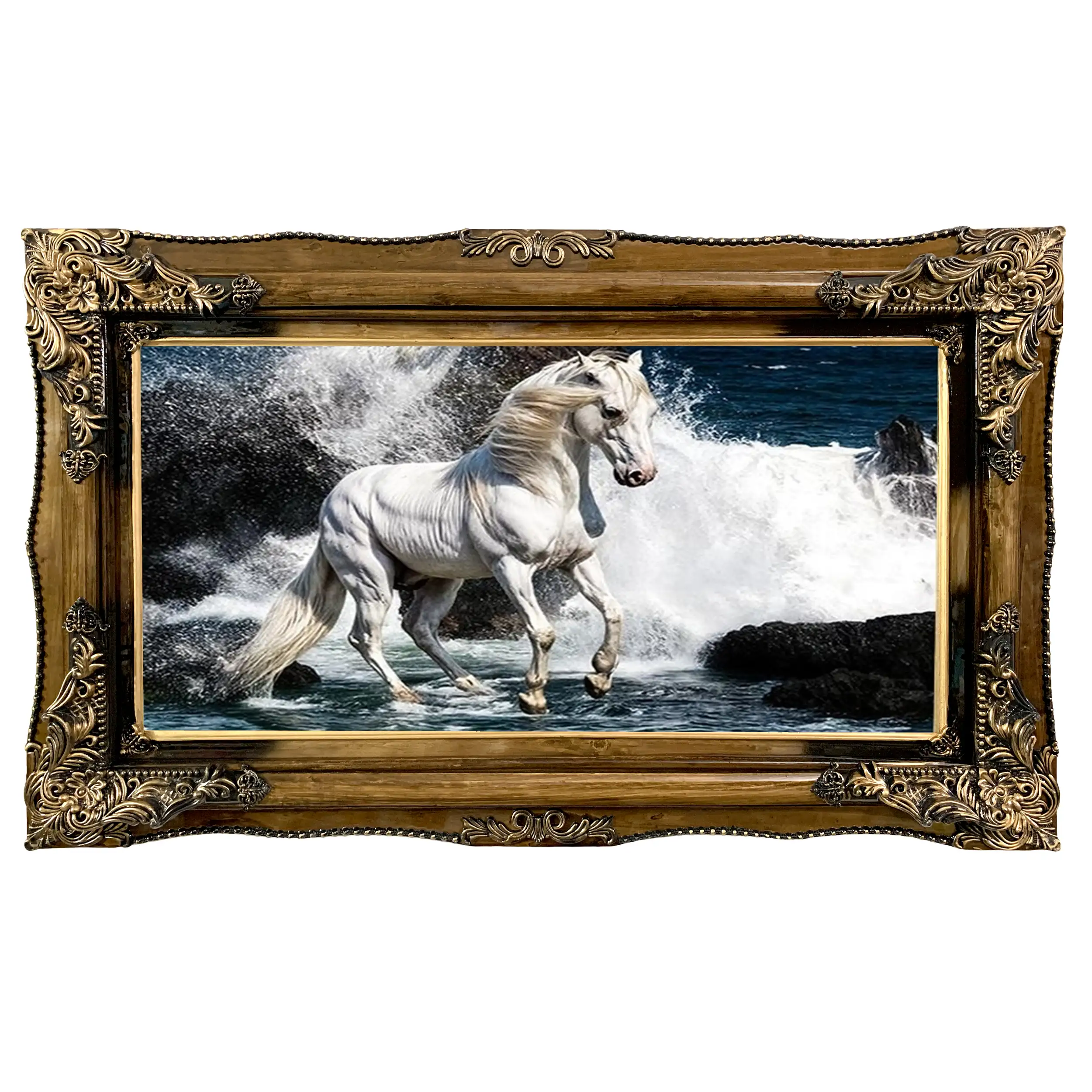 تابلو فرش ماشینی طرح اسب 28