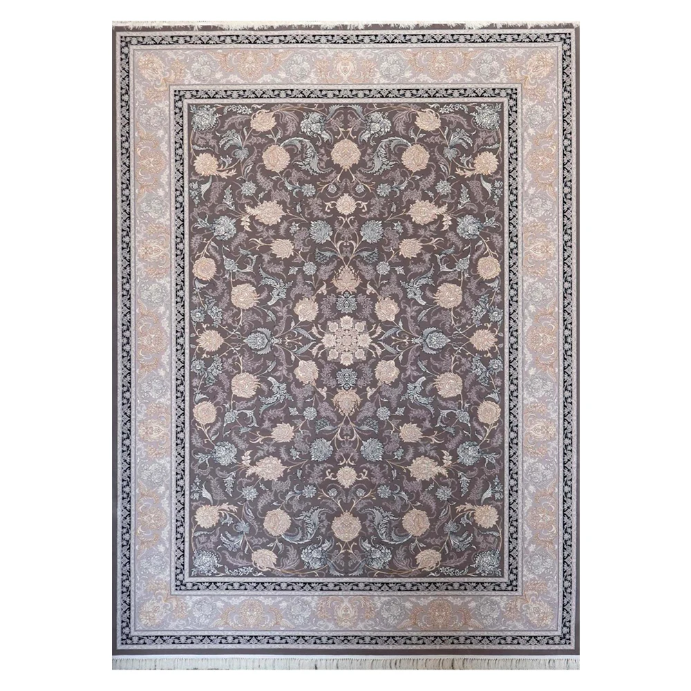 فرش ماشینی 700 شانه نگین فیروزه مدل حریر فیلی