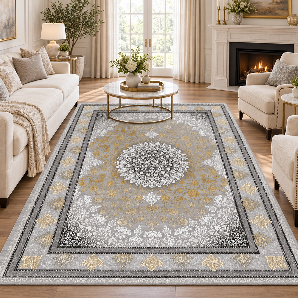 فرش ماشینی 1200 شانه فرهان مدل اشرافی وینتیج کد 732922